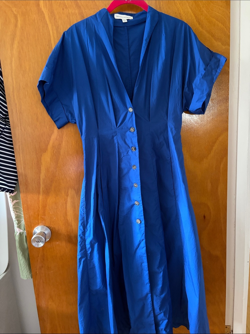 Banana Republic Royal Blue Poplin Shirt dress
